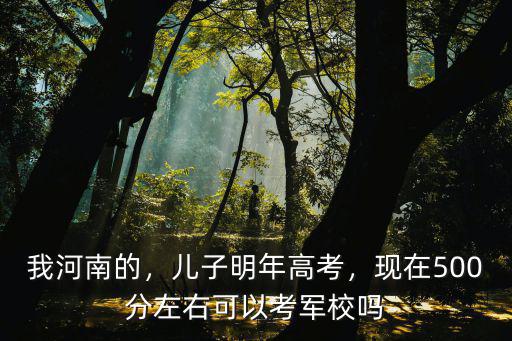 我河南的，兒子明年高考，現在500分左右可以考軍校嗎