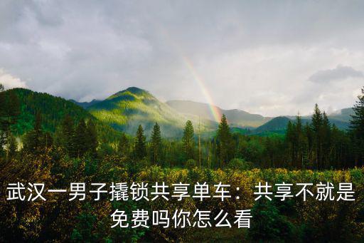 武漢共享單車怎么找,武漢一男子撬鎖共享單車