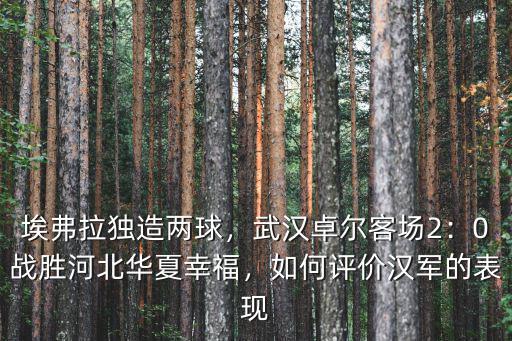 埃弗拉獨造兩球，武漢卓爾客場2：0戰勝河北華夏幸福，如何評價漢軍的表現
