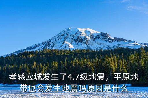 孝感應城發生了4.7級地震，平原地帶也會發生地震嗎原因是什么
