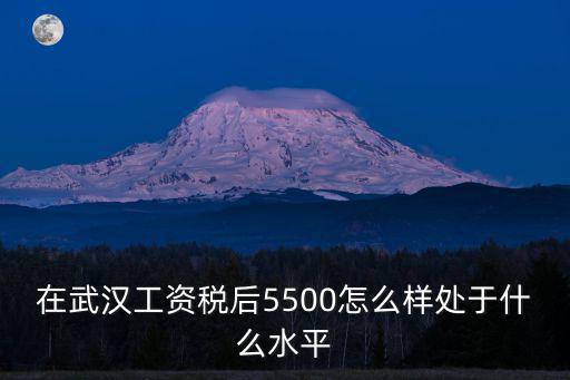 在武漢工資稅后5500怎么樣處于什么水平
