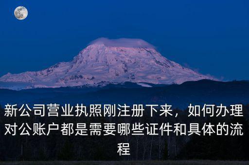 新公司營業執照剛注冊下來，如何辦理對公賬戶都是需要哪些證件和具體的流程