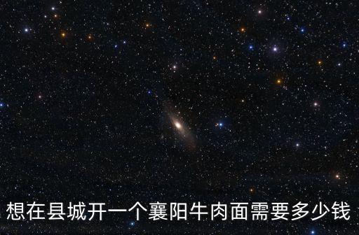 想在縣城開一個(gè)襄陽(yáng)牛肉面需要多少錢