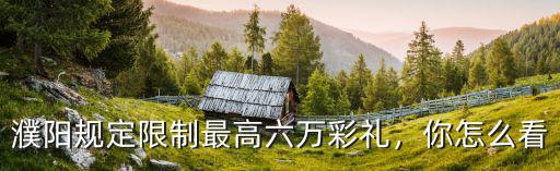 濮陽彩禮多少,河南濮陽出臺彩禮新規