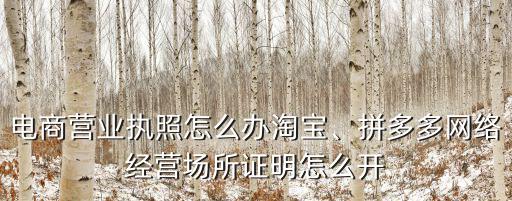 黃岡蘄春怎么辦網絡營業執照,電商營業執照怎么辦