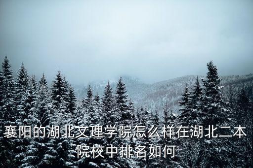 襄陽的湖北文理學(xué)院怎么樣在湖北二本院校中排名如何