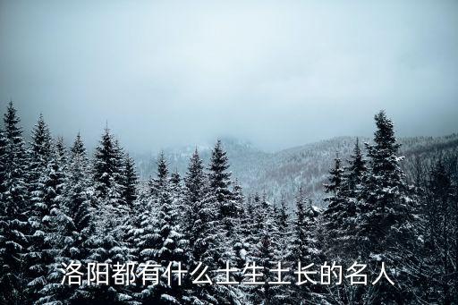 洛陽(yáng)都有什么土生土長(zhǎng)的名人