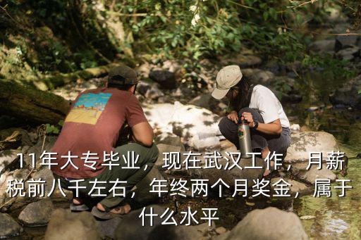 11年大專畢業，現在武漢工作，月薪稅前八千左右，年終兩個月獎金，屬于什么水平