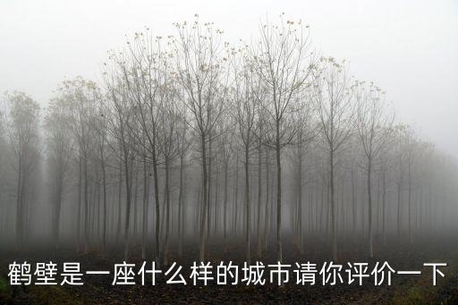 鶴壁是一座什么樣的城市請你評價一下