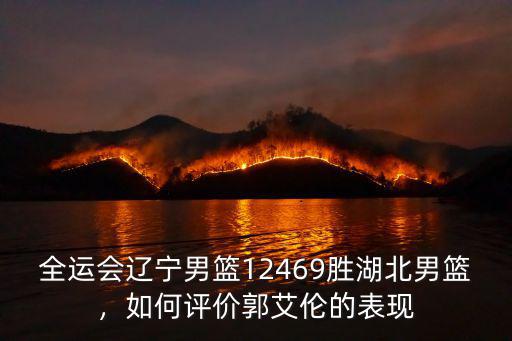 全運會遼寧男籃12469勝湖北男籃，如何評價郭艾倫的表現