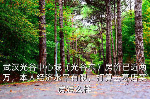 武漢光谷中心城（光谷東）房價已近兩萬，本人經濟水平有限，打算去葛店買房怎么樣