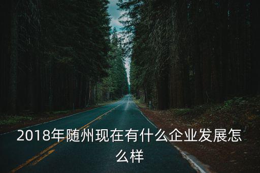 2018年隨州現在有什么企業發展怎么樣