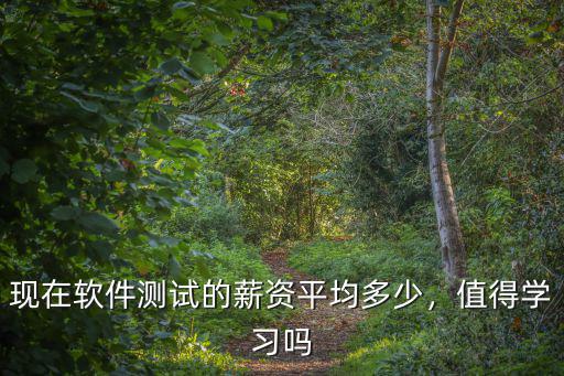 現在軟件測試的薪資平均多少，值得學習嗎