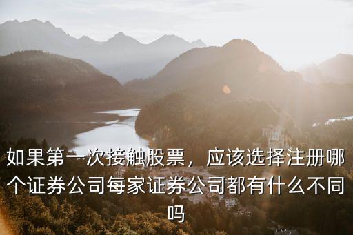 如果第一次接觸股票，應該選擇注冊哪個證券公司每家證券公司都有什么不同嗎