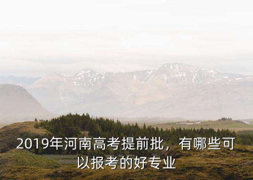 河南的高考275怎么報專業,2019年河南高考提前批