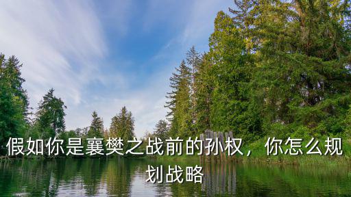襄陽之戰孫權怎么規劃,你怎么規劃戰略