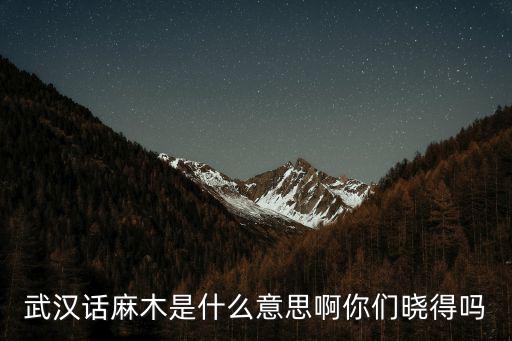 武漢話肉麻怎么說,武漢人究竟說的是什么話