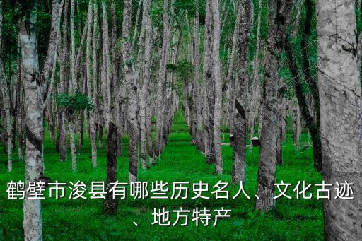 鶴壁市浚縣有哪些歷史名人、文化古跡、地方特產