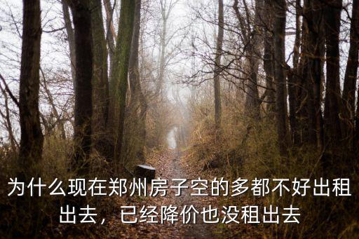 為什么現在鄭州房子空的多都不好出租出去，已經降價也沒租出去