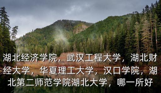湖北二師大學怎么樣,湖北財經大學