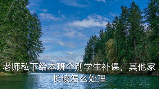 老師私下給本班個別學生補課，其他家長該怎么處理