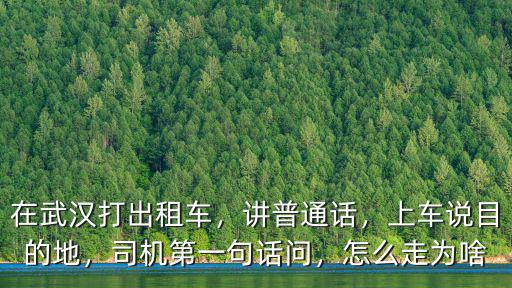 在武漢打出租車，講普通話，上車說目的地，司機第一句話問，怎么走為啥