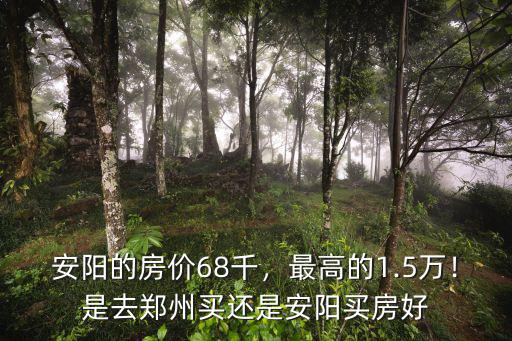 安陽的房價68千，最高的1.5萬！是去鄭州買還是安陽買房好