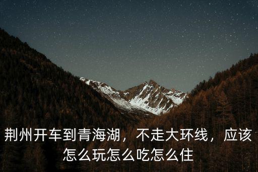 荊州到枝江同心花海怎么自駕,荊州開(kāi)車到青海湖