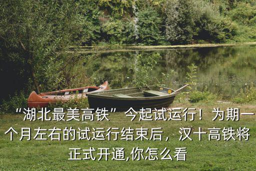 “湖北最美高鐵”今起試運行！為期一個月左右的試運行結束后，漢十高鐵將正式開通,你怎么看