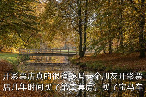 開彩票店真的很掙錢嗎一個朋友開彩票店幾年時間買了第二套房，買了寶馬車