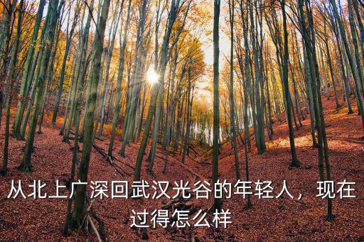 從北上廣深回武漢光谷的年輕人，現在過得怎么樣