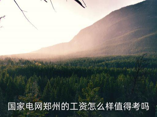 國家電網(wǎng)鄭州的工資怎么樣值得考嗎