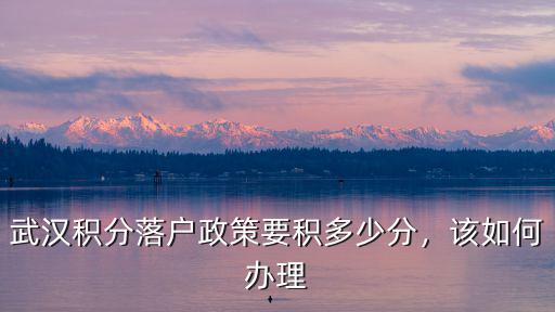 武漢積分落戶封城怎么辦,武漢積分落戶政策要積多少分
