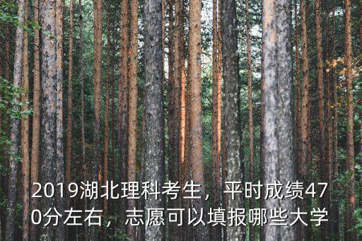 2019湖北理科考生，平時成績470分左右，志愿可以填報哪些大學(xué)