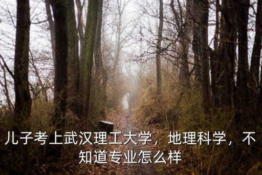 兒子考上武漢理工大學，地理科學，不知道專業怎么樣