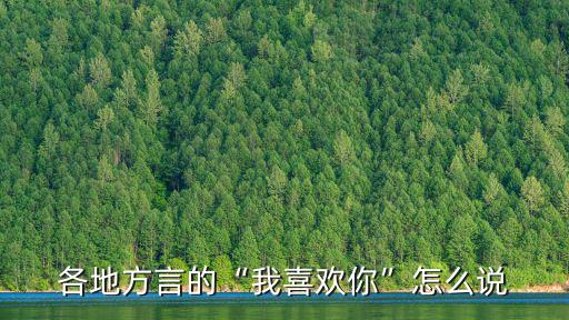 各地方言的“我喜歡你”怎么說