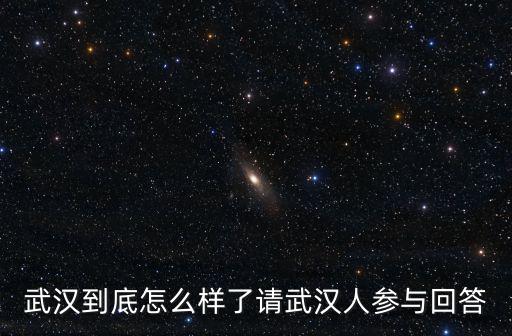武漢到底怎么樣了請武漢人參與回答