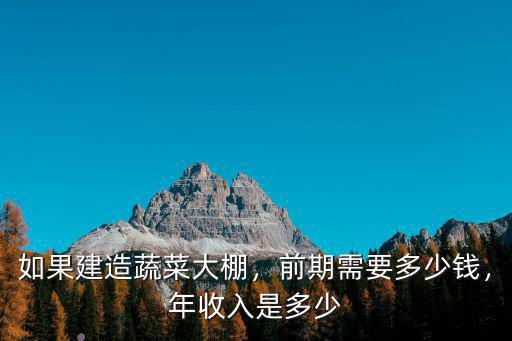 商丘連棟蔬菜大棚多少錢,如果建造蔬菜大棚