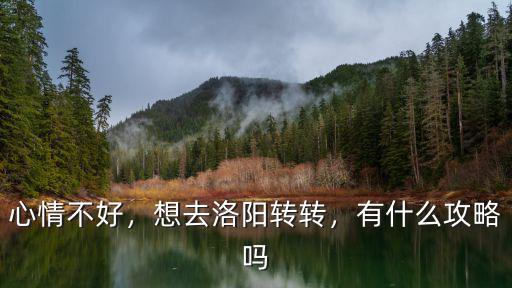 心情不好，想去洛陽轉轉，有什么攻略嗎