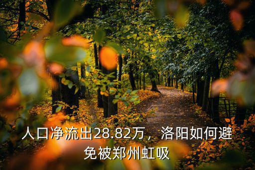 人口凈流出28.82萬，洛陽如何避免被鄭州虹吸