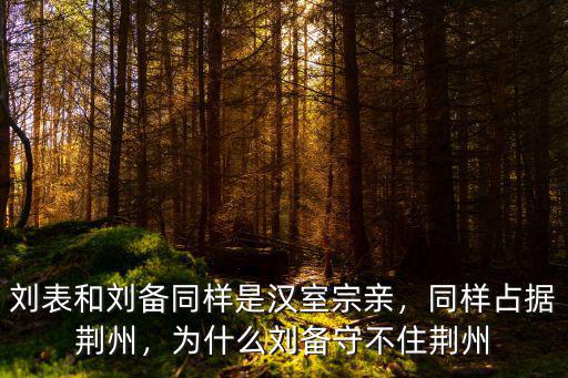 劉備怎么守不住荊州,為什么劉備守不住荊州