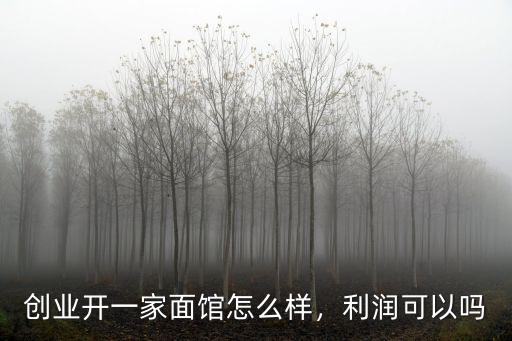 創業開一家面館怎么樣，利潤可以嗎