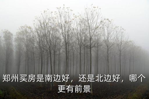 鄭州買房是南邊好，還是北邊好，哪個更有前景