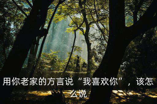 用你老家的方言說“我喜歡你”，該怎么說
