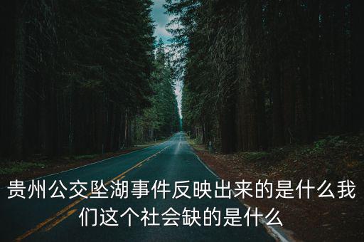 湖北公交墜湖事件怎么解決的,貴州安順公交墜湖事件
