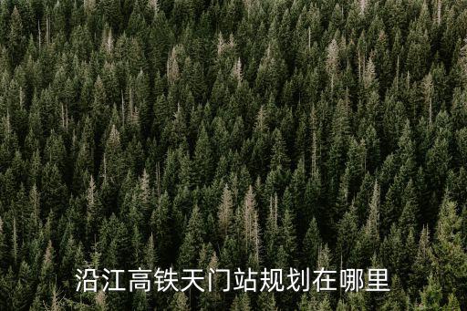 沿江高鐵天門站規劃在哪里