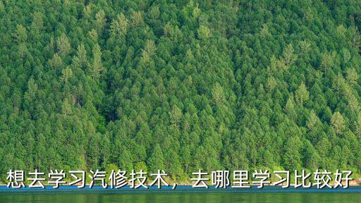 想去學習汽修技術，去哪里學習比較好