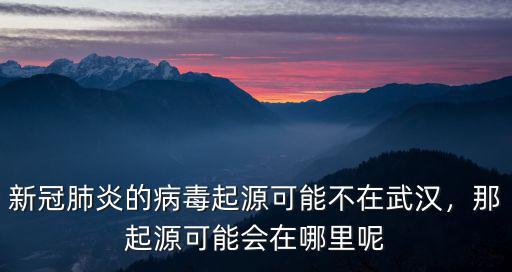 武漢的新型病毒是怎么產生的,新型冠狀病毒是怎么產生的