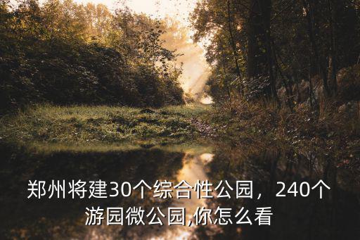 鄭州將建30個綜合性公園，240個游園微公園,你怎么看