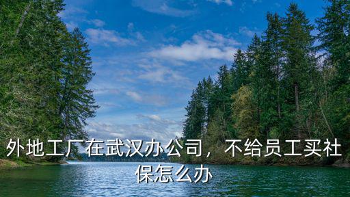 武漢突然不讓交社保怎么辦,不給員工買社保怎么辦